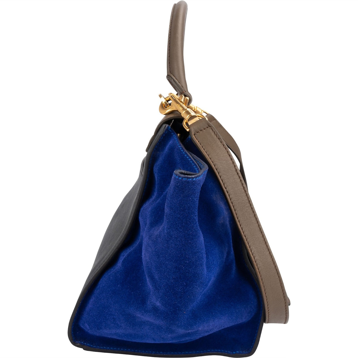 Borsa a mano Trapeze Céline in pelle scamosciata tricolore