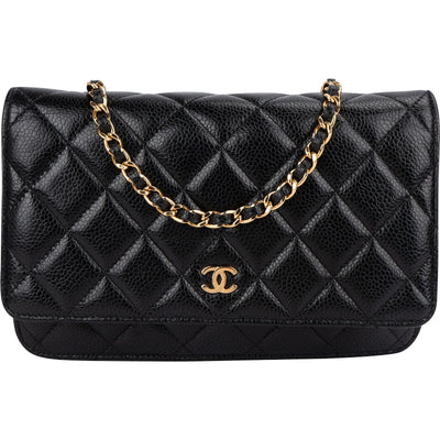 Chanel Caviar Wallet On Chain Umhängetasche