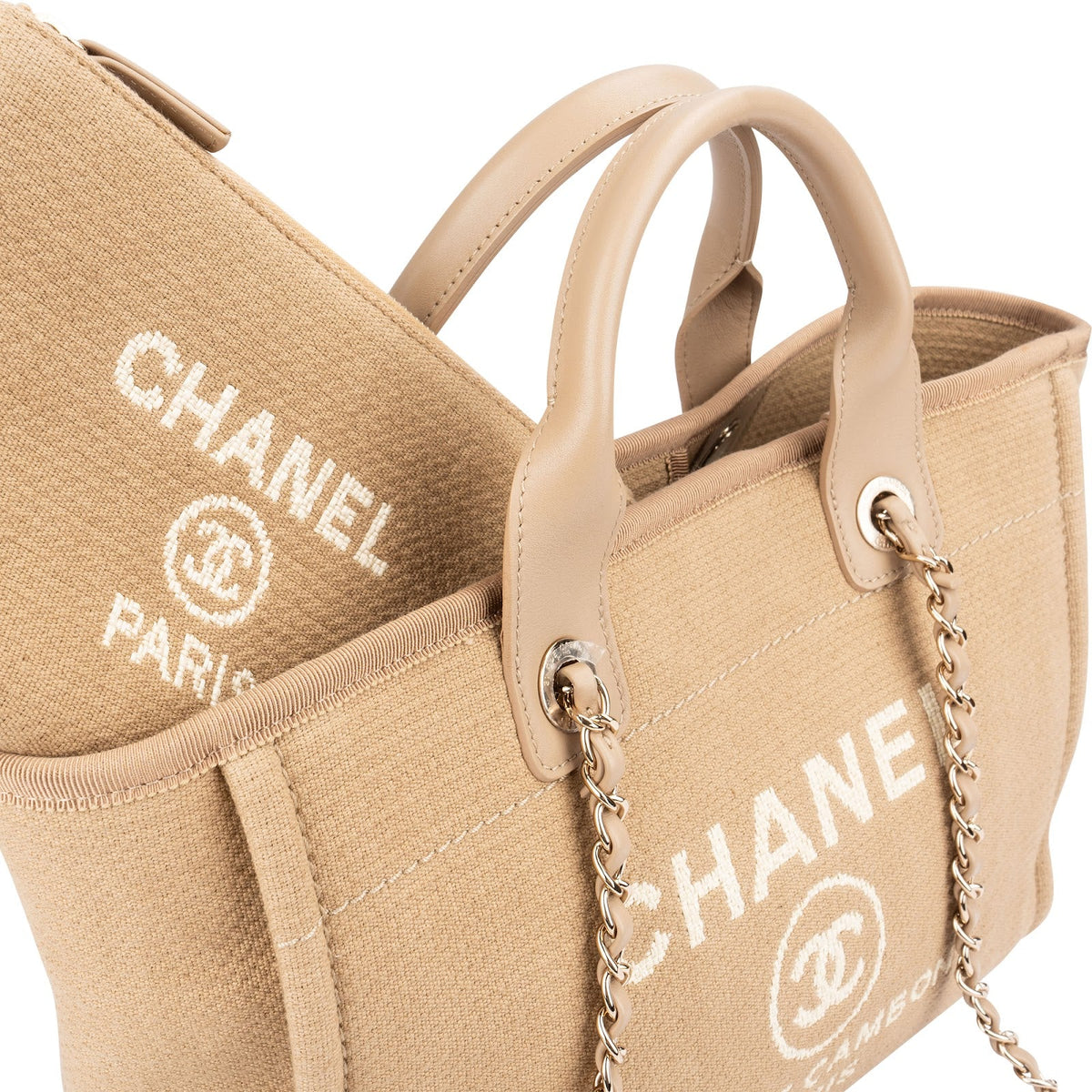 Sac cabas Chanel Small Deauville en toile