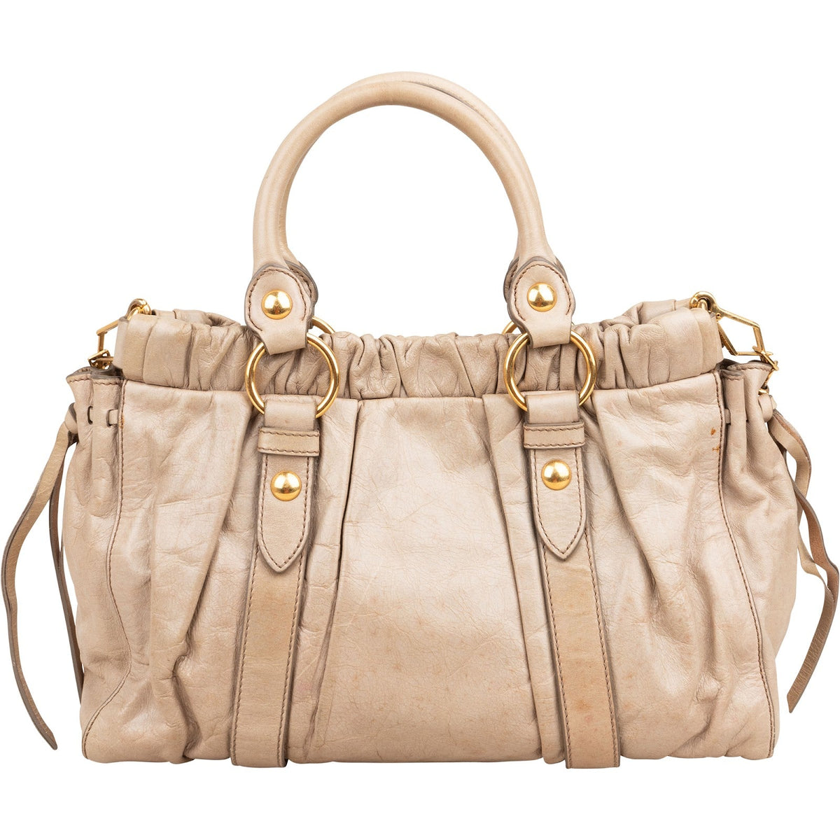 Miu Miu Bauletto Satchel aus Vitello-Lux-Leder – Ansicht 5