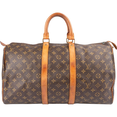 Louis Vuitton Monogram Canvas Keepall 45 Travel Bag