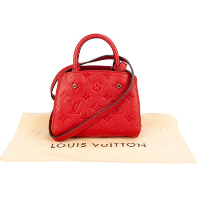 Sac à main bandoulière Nano Montaigne en cuir Monogram Empreinte Louis Vuitton