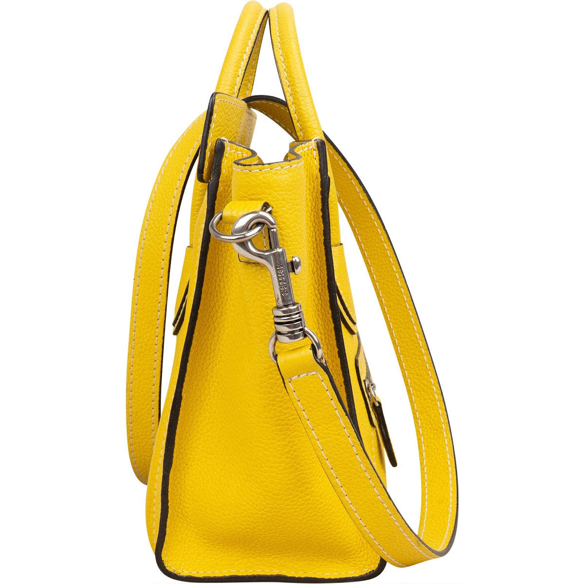 Céline Gelb genarbtes Leder Luggage Nano Umhängetasche, Bild 3 von 11