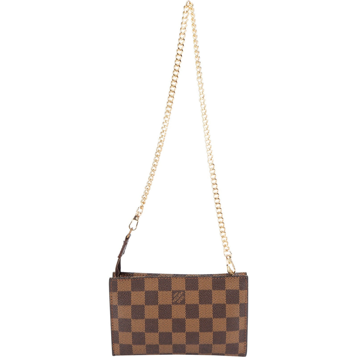 Bolso de hombro Louis Vuitton Bucket Pochette en lona Damier Ebene