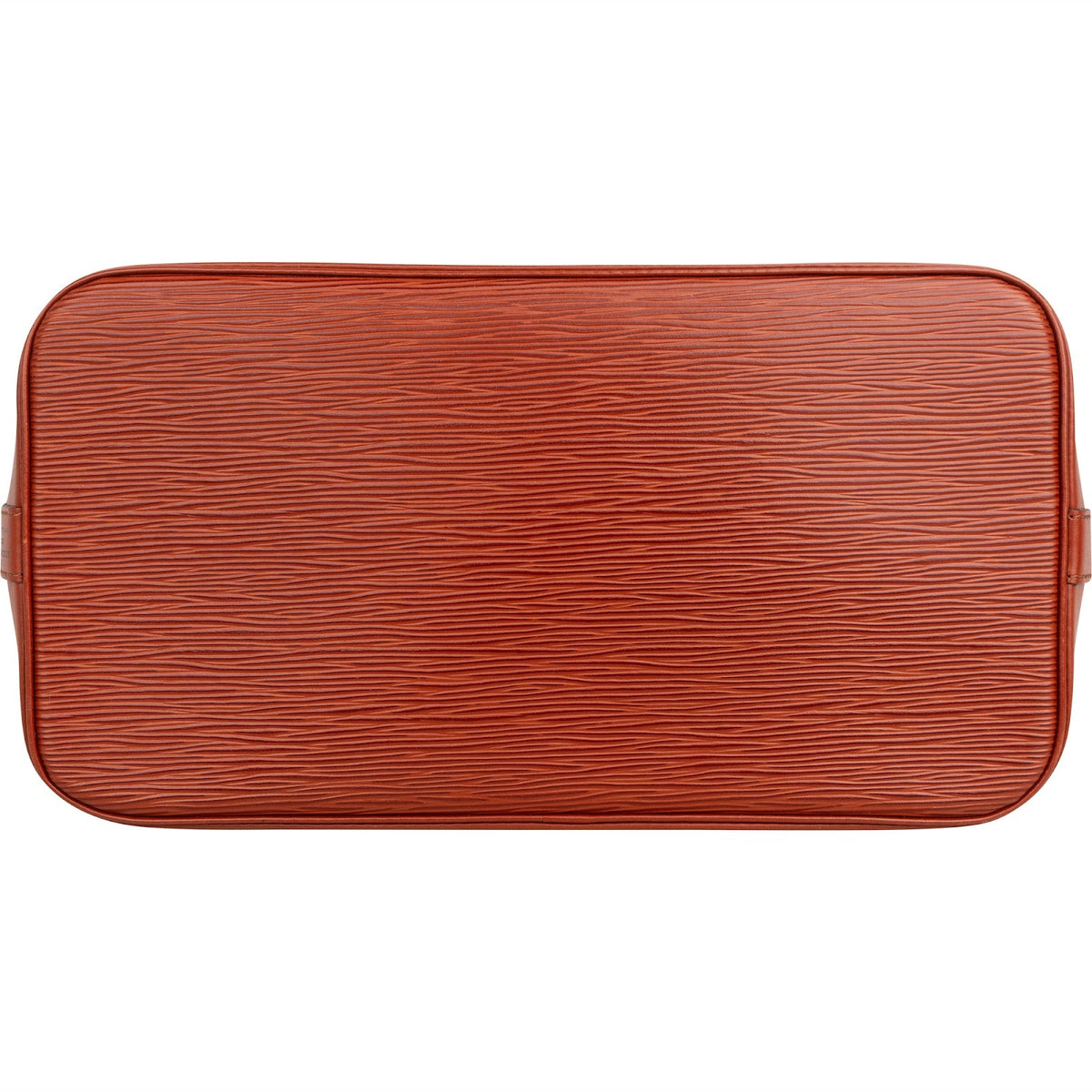 Borsa a mano Louis Vuitton Alma PM in pelle Epi color cognac