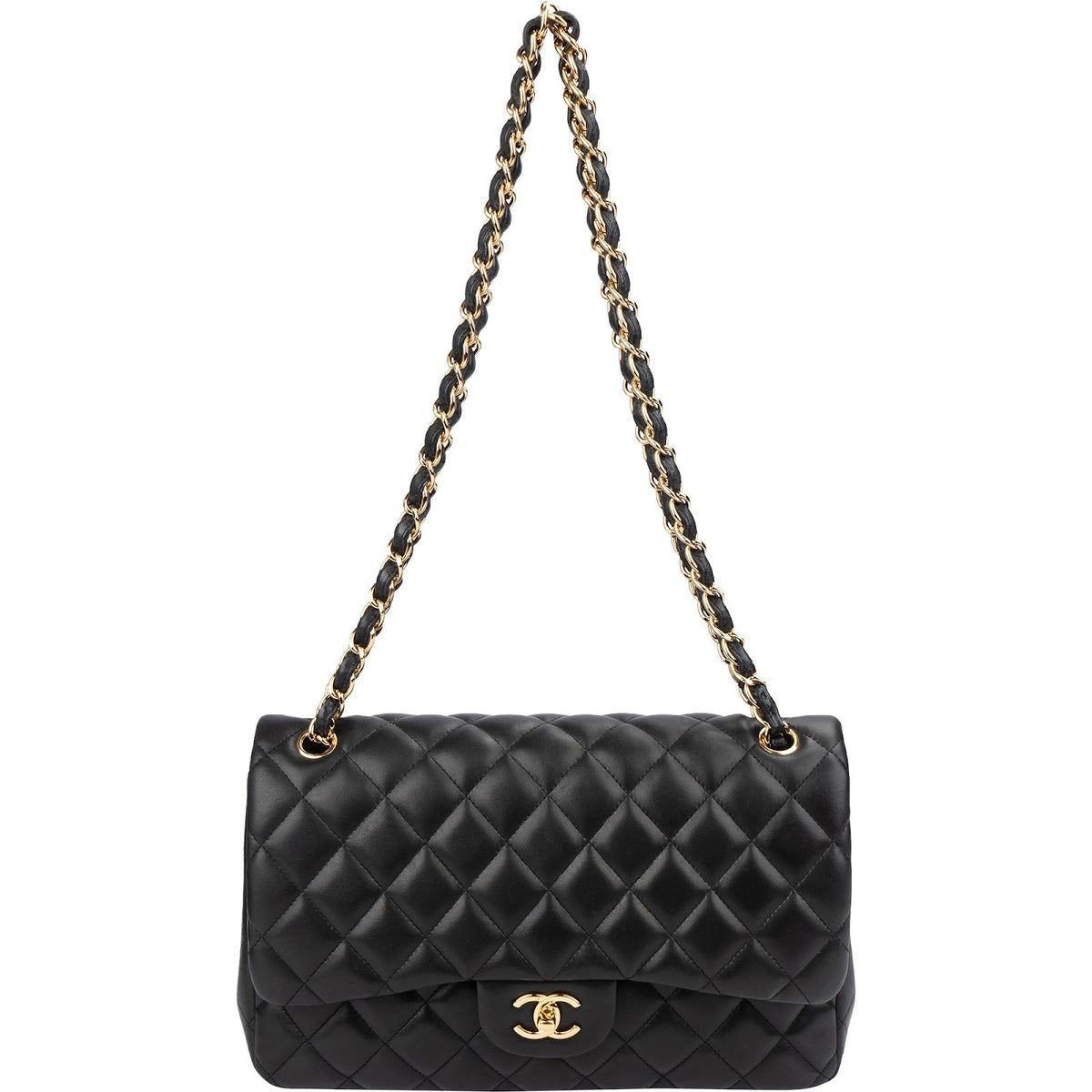 Chanel Jumbo Double Flap aus gestepptem Lammleder – Ansicht 10