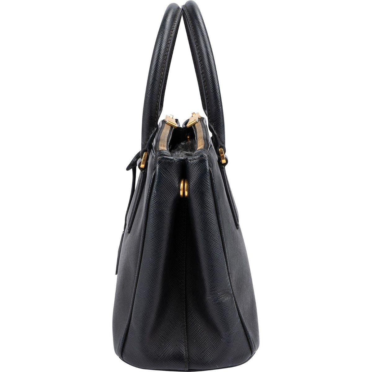 Prada Small Galleria aus schwarzem Saffiano-Leder – Ansicht 5