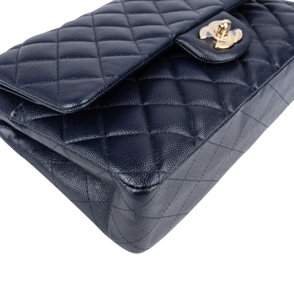 Chanel Caviar Medium Gold Double Flap Schultertasche, Bild 7 von 14
