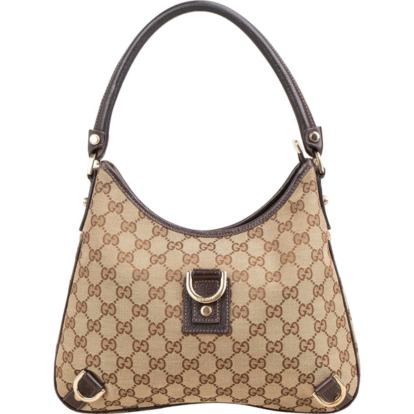 Gucci Monogram GG Canvas Abbey D-Ring Hobo Shoulder Bag