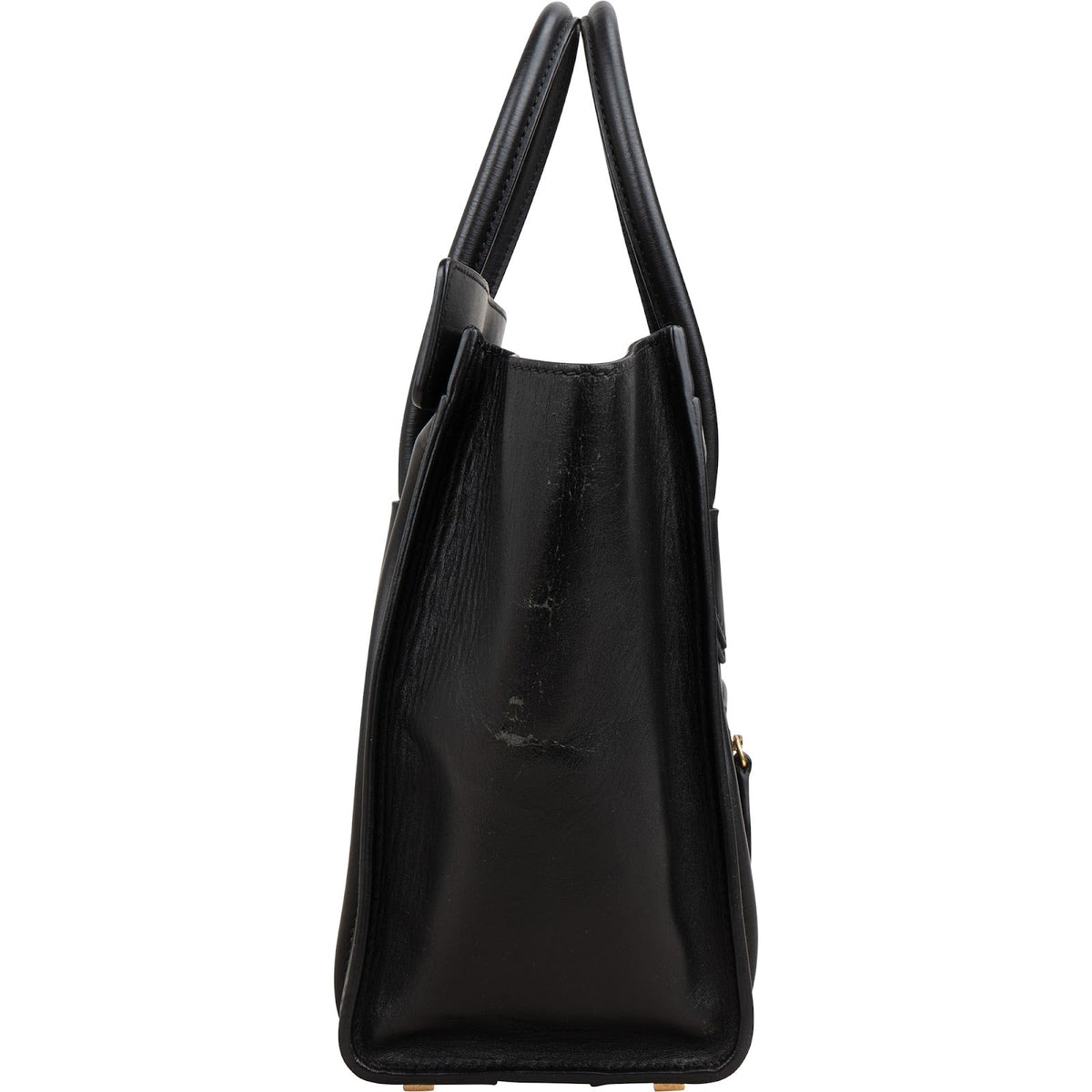 Céline Black Leather Luggage Handbag