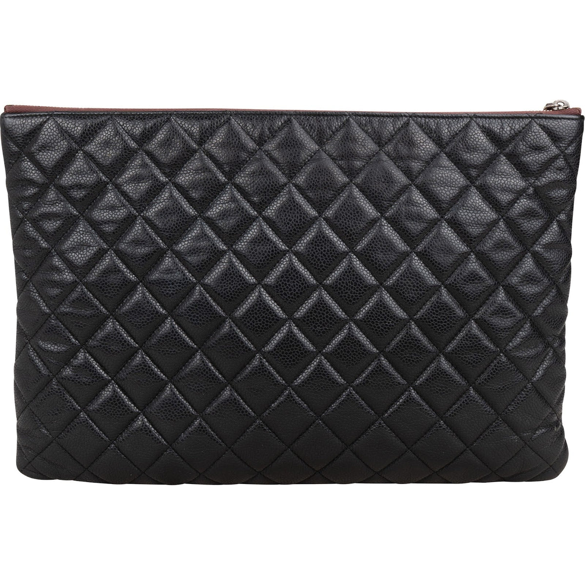 Chanel zwarte gewatteerde Caviar lederen CC handtas