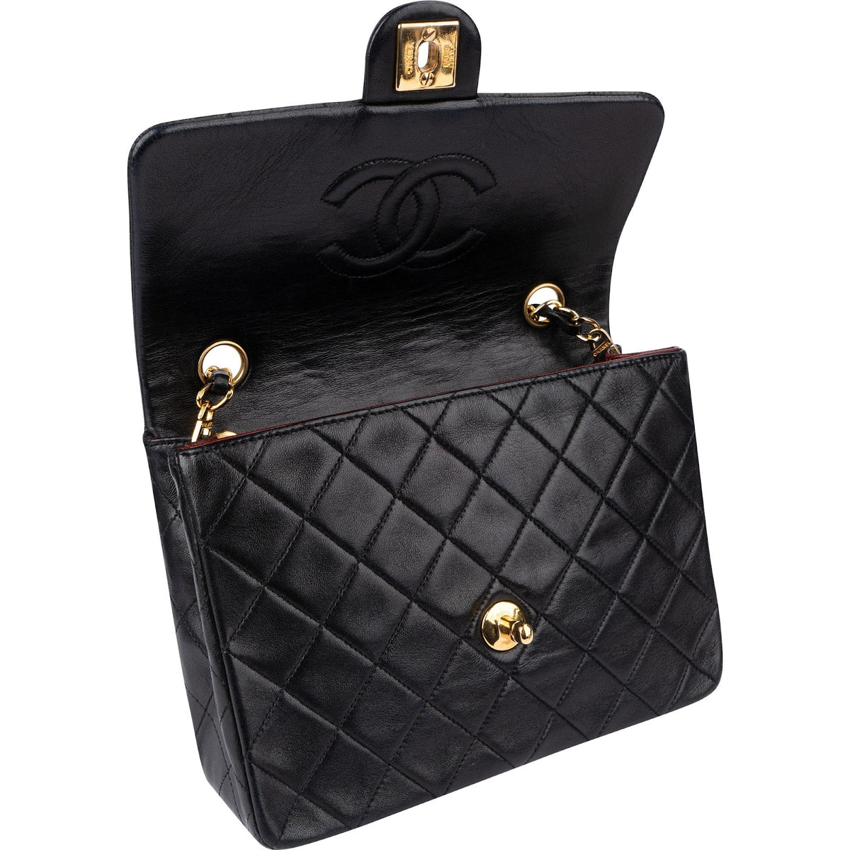 Chanel Single Flap aus Lammleder, 20 cm – Detailansicht 10