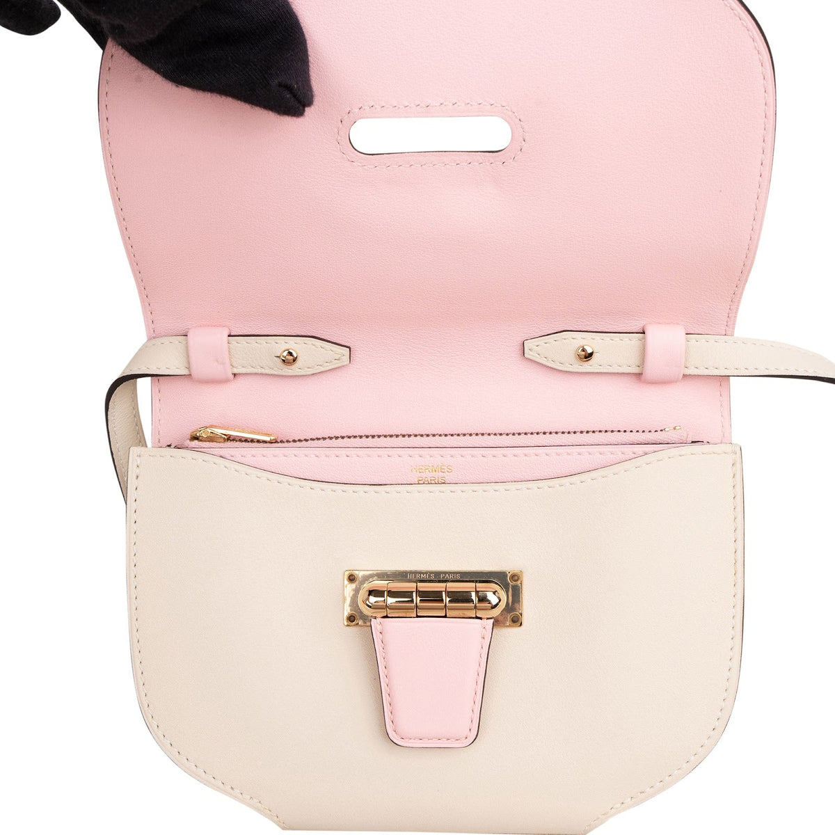 Bolso bandolera Convoyeur de Hermès en piel Swift bicolor