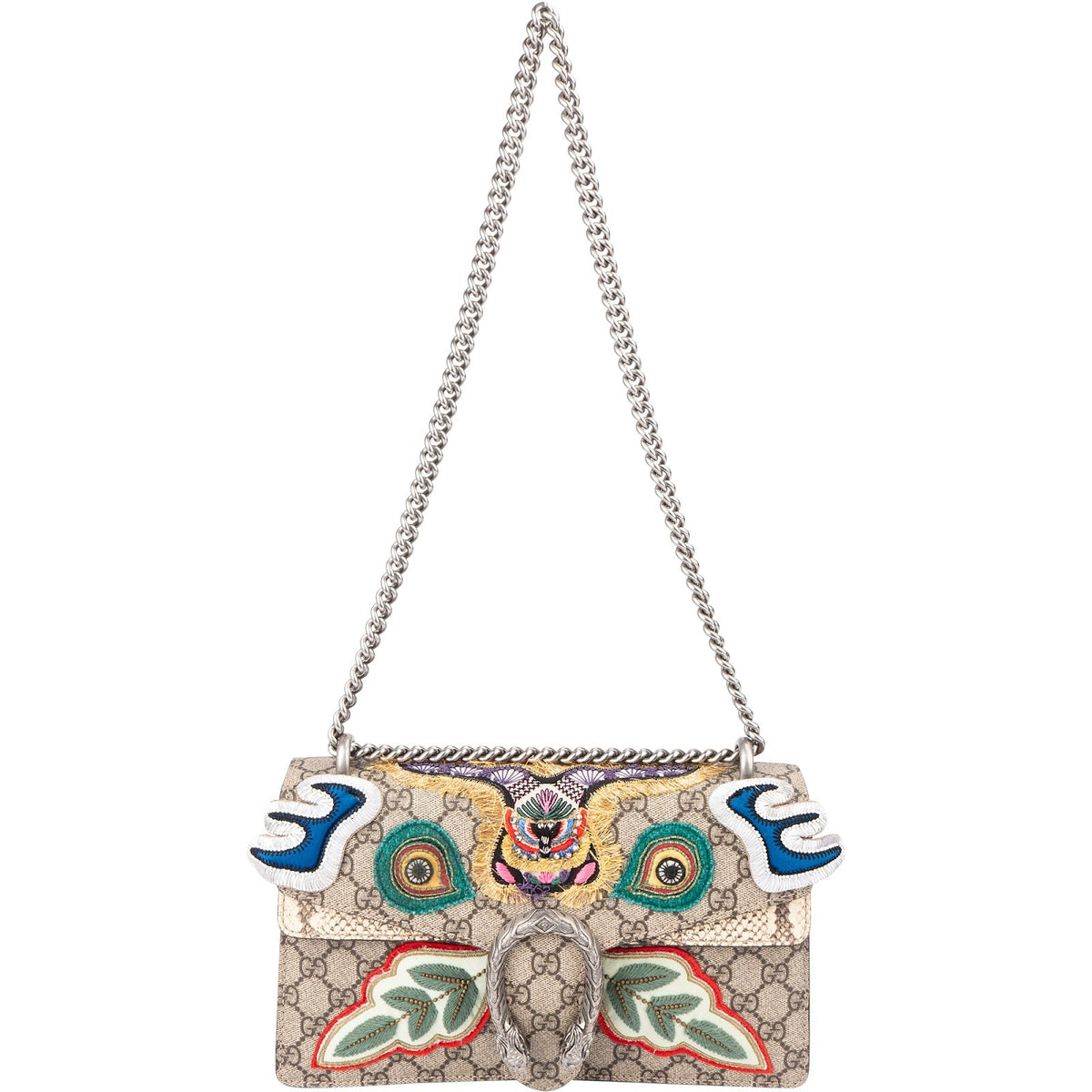 Bolso de hombro y bandolera Dionysus de lona GG Supreme con monograma y bordados de edición limitada de Gucci