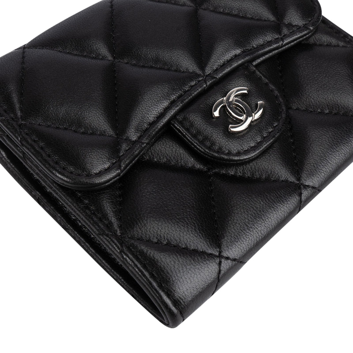 Chanel Quilted Lambskin CC Single Flap Wallet on Chain