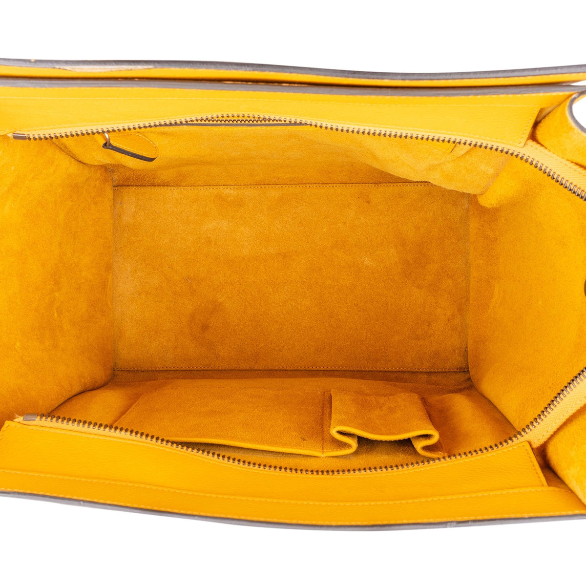 Celine Luggage Tote aus gelbem Drummed-Kalbsleder – Ansicht 9