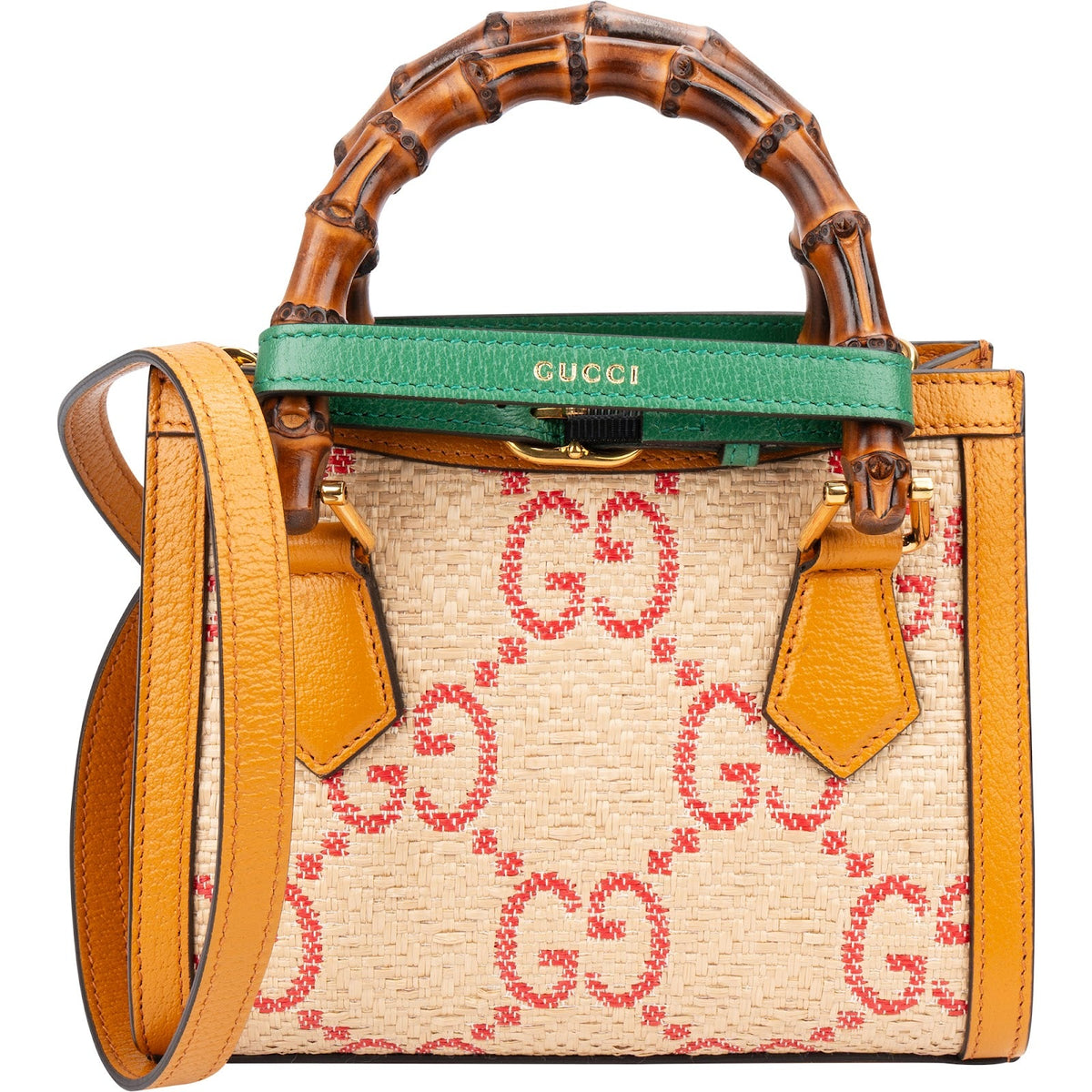 Gucci Diana Mini Tote aus Bast (limitiert) – Ansicht 5