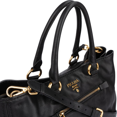 Prada Black Nappa Leather Tote Handbag