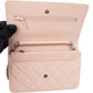 Sac bandoulière Chanel Wallet On Chain en cuir caviar matelassé et bijouterie palladium