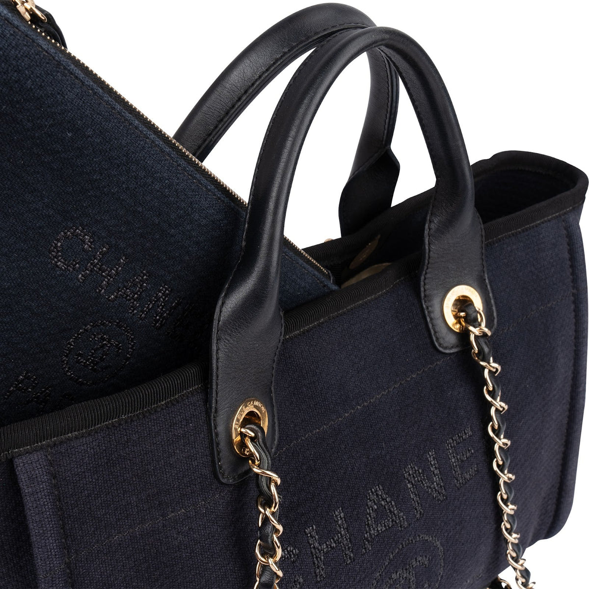 Chanel Canvas Deauville Small Tote Schoudertas
