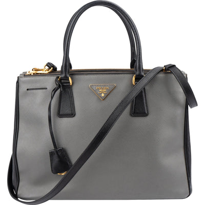 Prada Bicolor Saffiano Leather Galleria Handbag