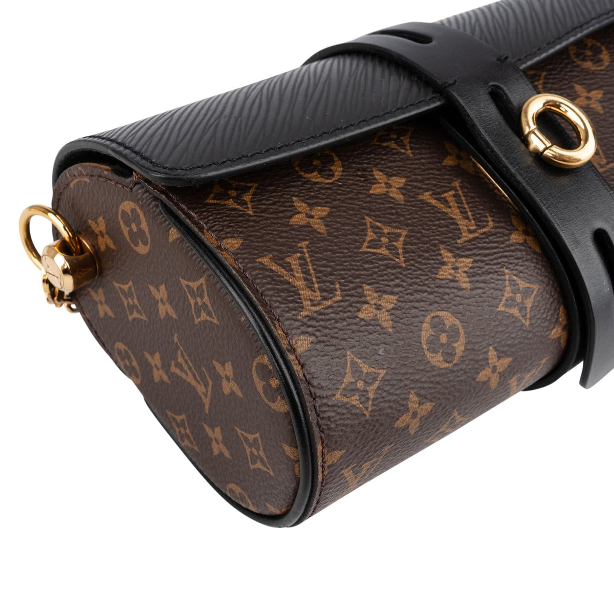 Bolso bandolera para gafas Louis Vuitton en lona Monogram y piel Epi negra