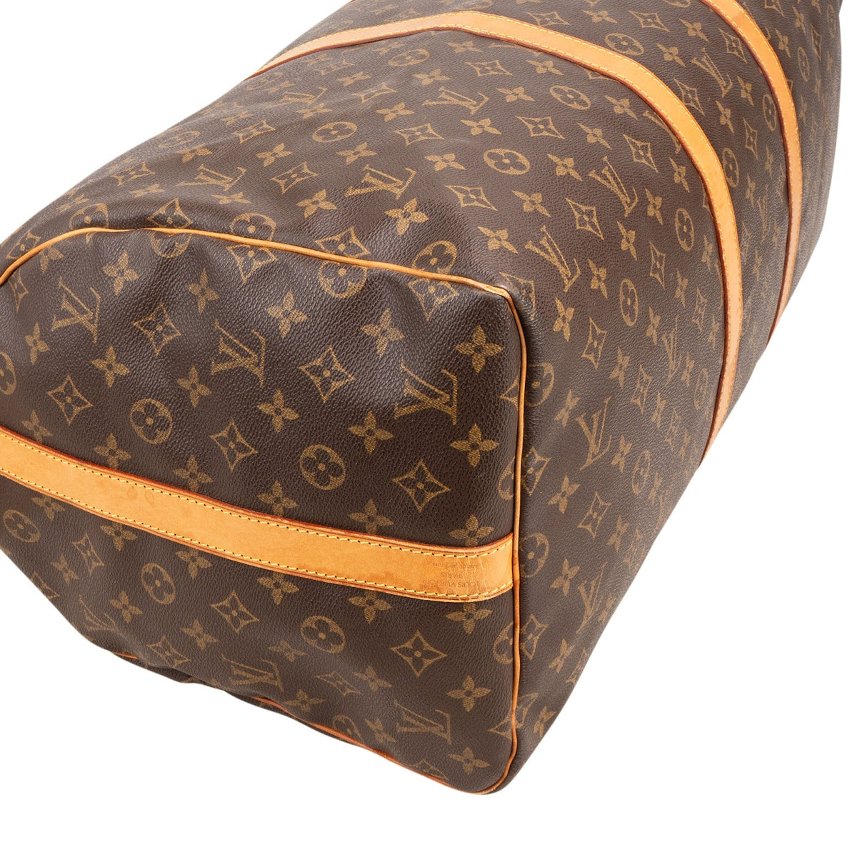 Borsa da viaggio Louis Vuitton Keepall 55 Bandoulière in tela Monogram