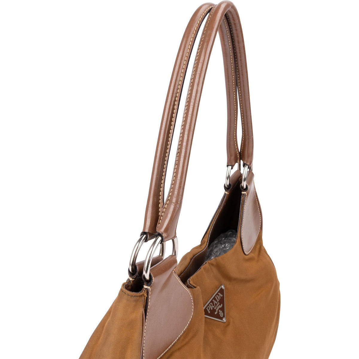 Prada Tessuto Leder Trim Hobo Schultertasche, Bild 2 von 10