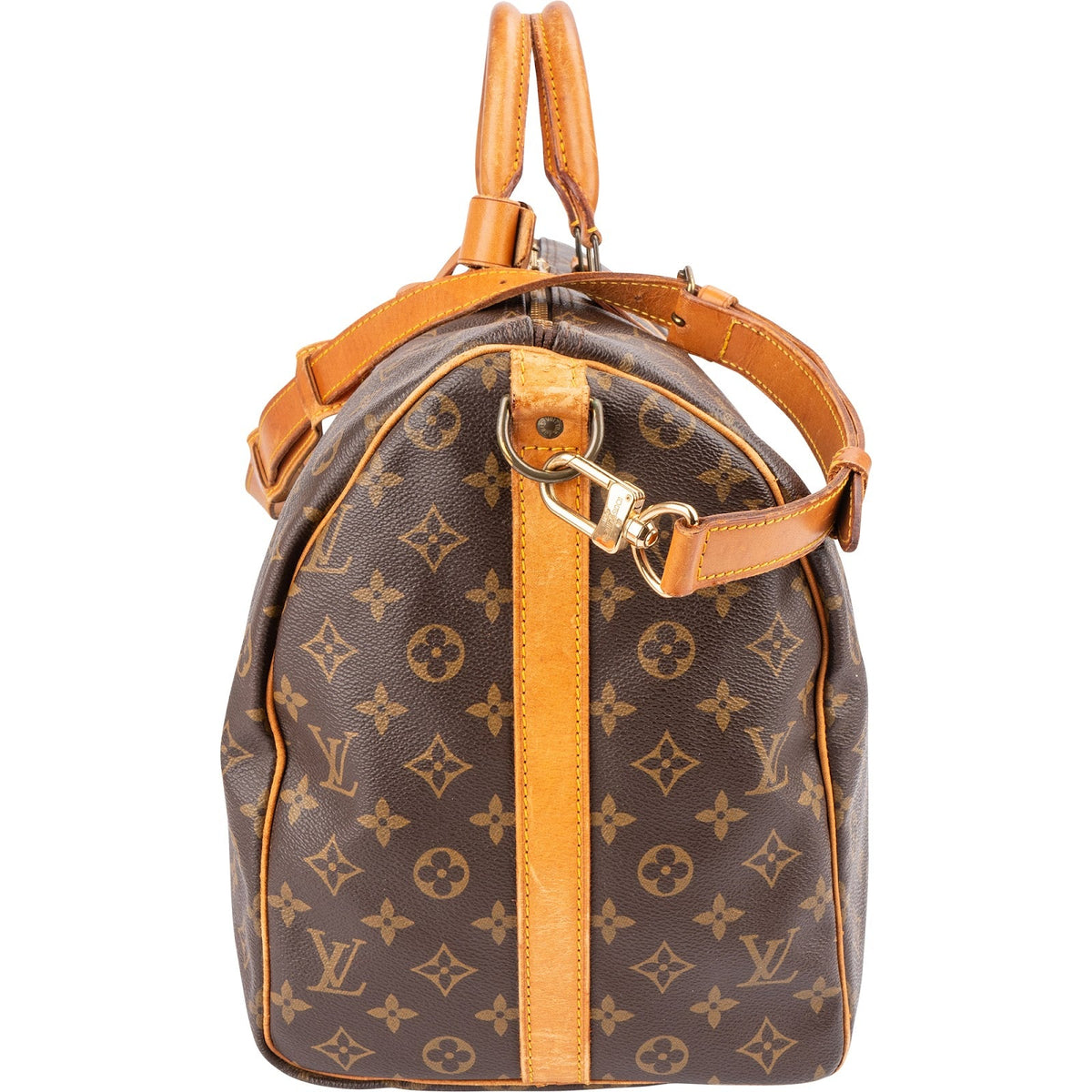 Borsa da viaggio Louis Vuitton Keepall 50 Bandoulière in tela Monogram