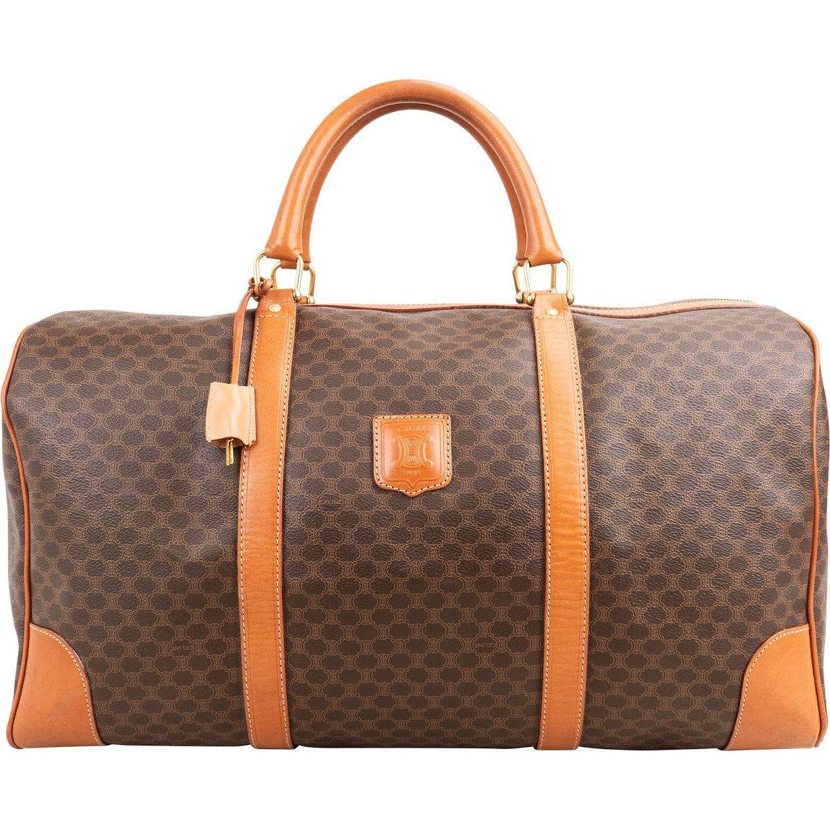Céline Monogram Macadam Canvas Boston 50 Travel Bag
