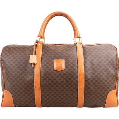 Céline Monogram Macadam Canvas Boston 50 Travel Bag