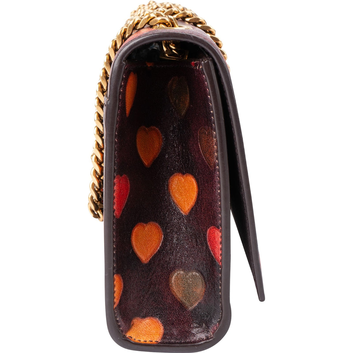 Saint Laurent Kate schoudertas van leer met hartjesprint