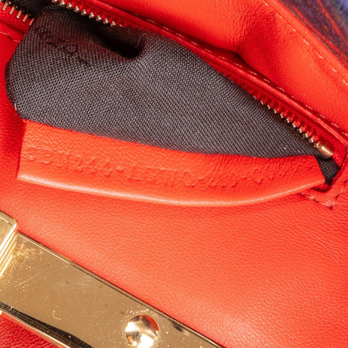 Bolso de mano Peekaboo Mini de Fendi con estampado de remolinos multicolor
