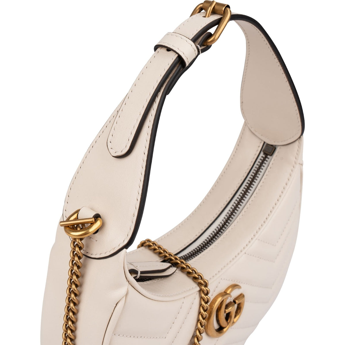 Gucci GG Marmont Half-Moon-Shaped Mini aus Leder – Ansicht 3
