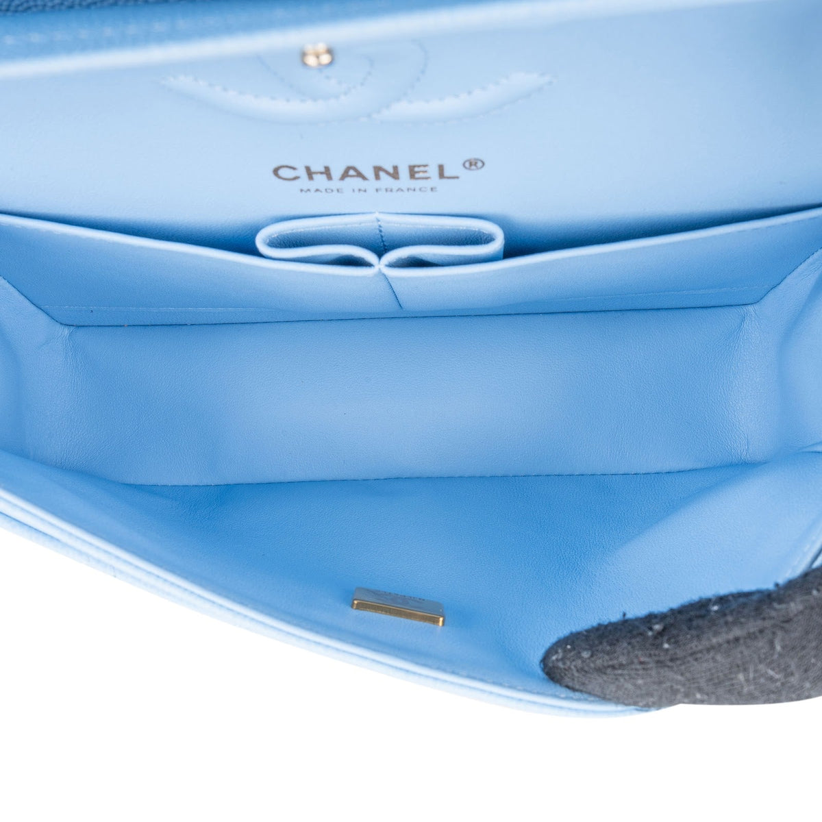 Chanel Caviar Leder Small Double Flap Schultertasche, Bild 14 von 15