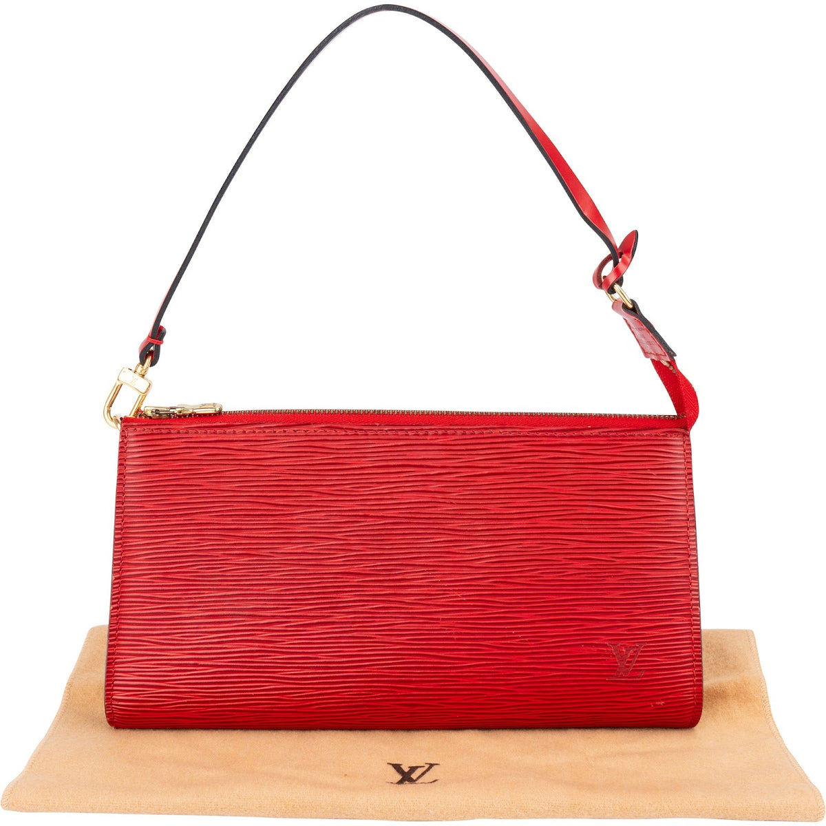 Louis Vuitton Pochette Accessoires aus rotem Epi-Leder – Ansicht 2