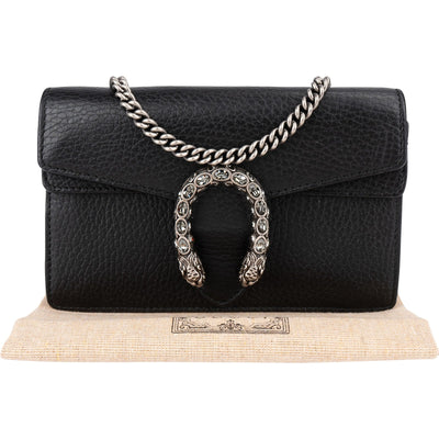 Gucci Grained Leather Dionysus Super Mini Crossbody Bag