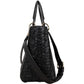 Christian Dior Black Crinkled Lambskin Small Lady Dior Handbag