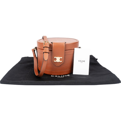 Celine Smooth Calfskin Tambour Triomphe Crossbody Bag