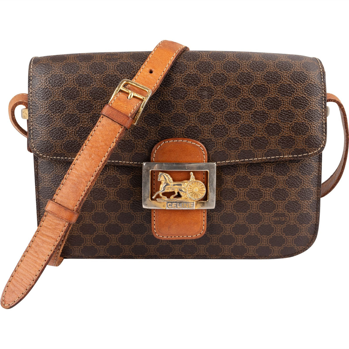 Sac bandoulière Triomphe en toile Macadam de Celine