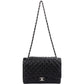 Chanel Quilted Caviar Leather Palladium Maxi Double Flap Crossbody Bag