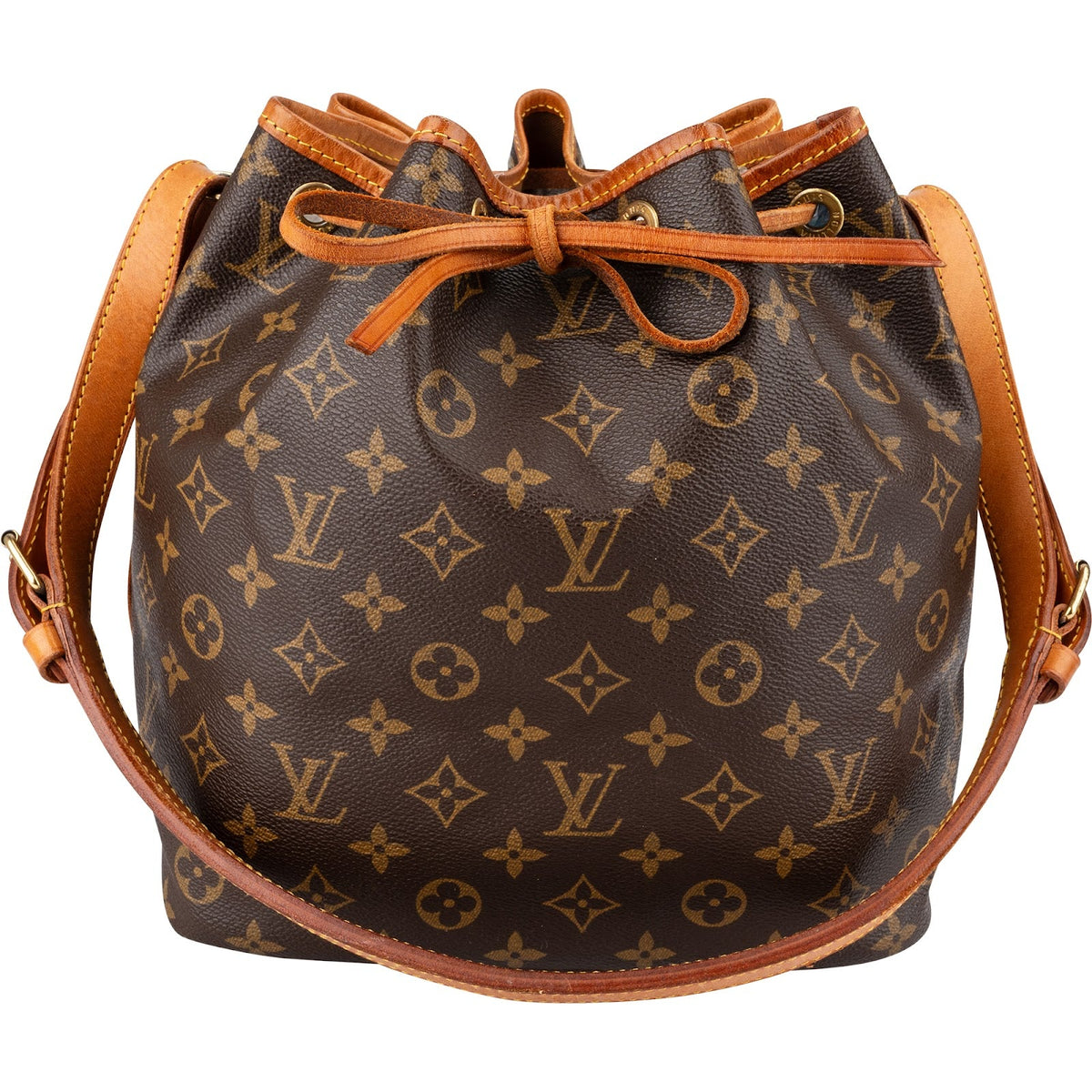Louis Vuitton Monogram Canvas Sac Noé Petit aus Canvas und Vachetta-Leder – Vorderansicht