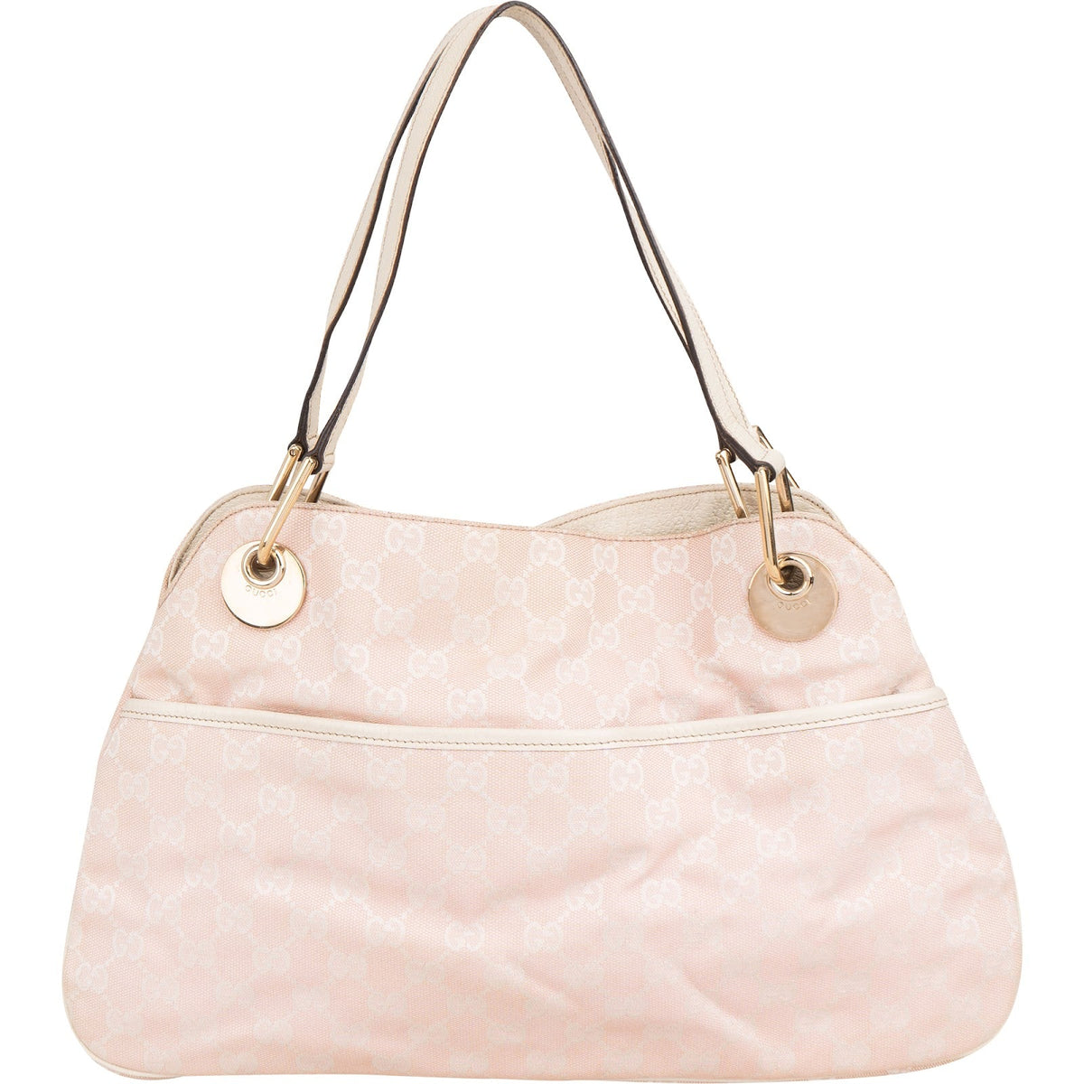 Gucci Hobo aus rosa GG Canvas – Vorderansicht