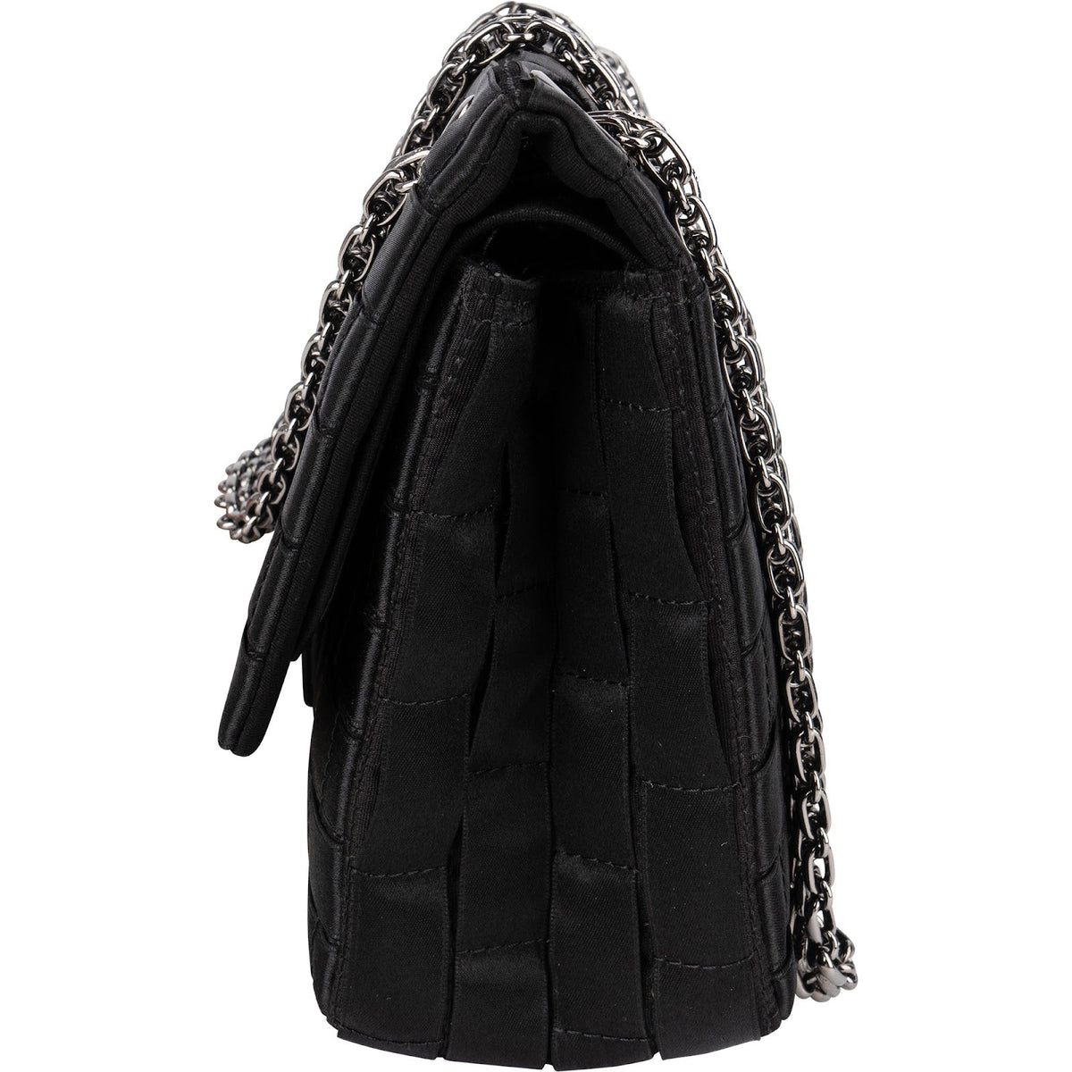 Borsa a tracolla Chanel Rare Sample in raso modello Chocolate Bar 2.55 Reissue Double Flap