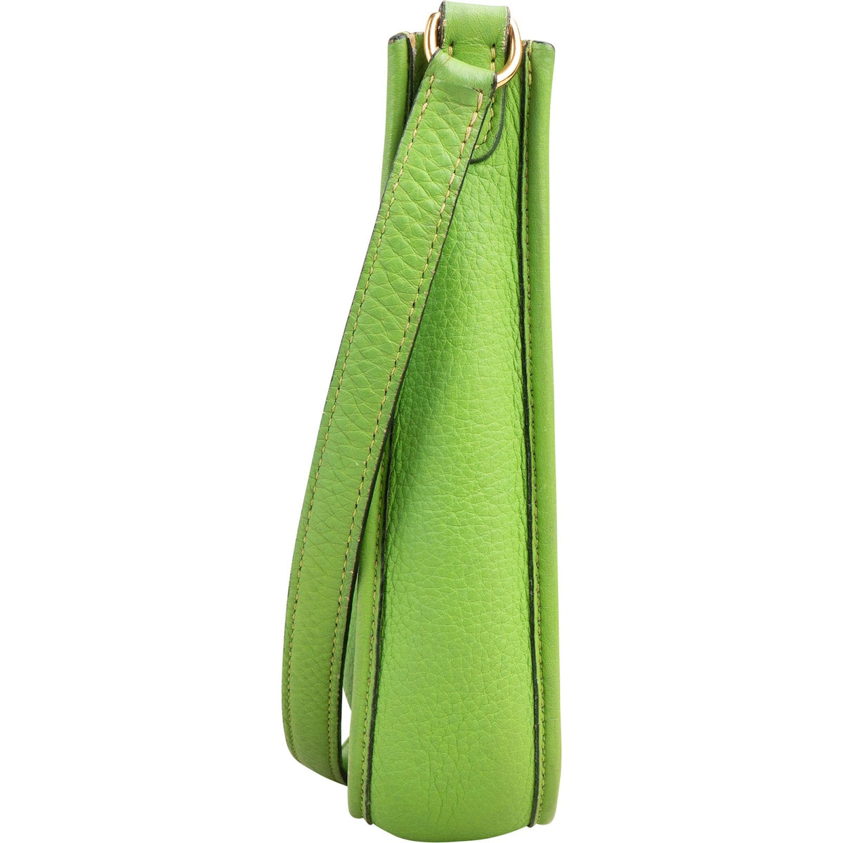 Bolso bandolera Hermès Evelyne PM de piel Clemence color verde