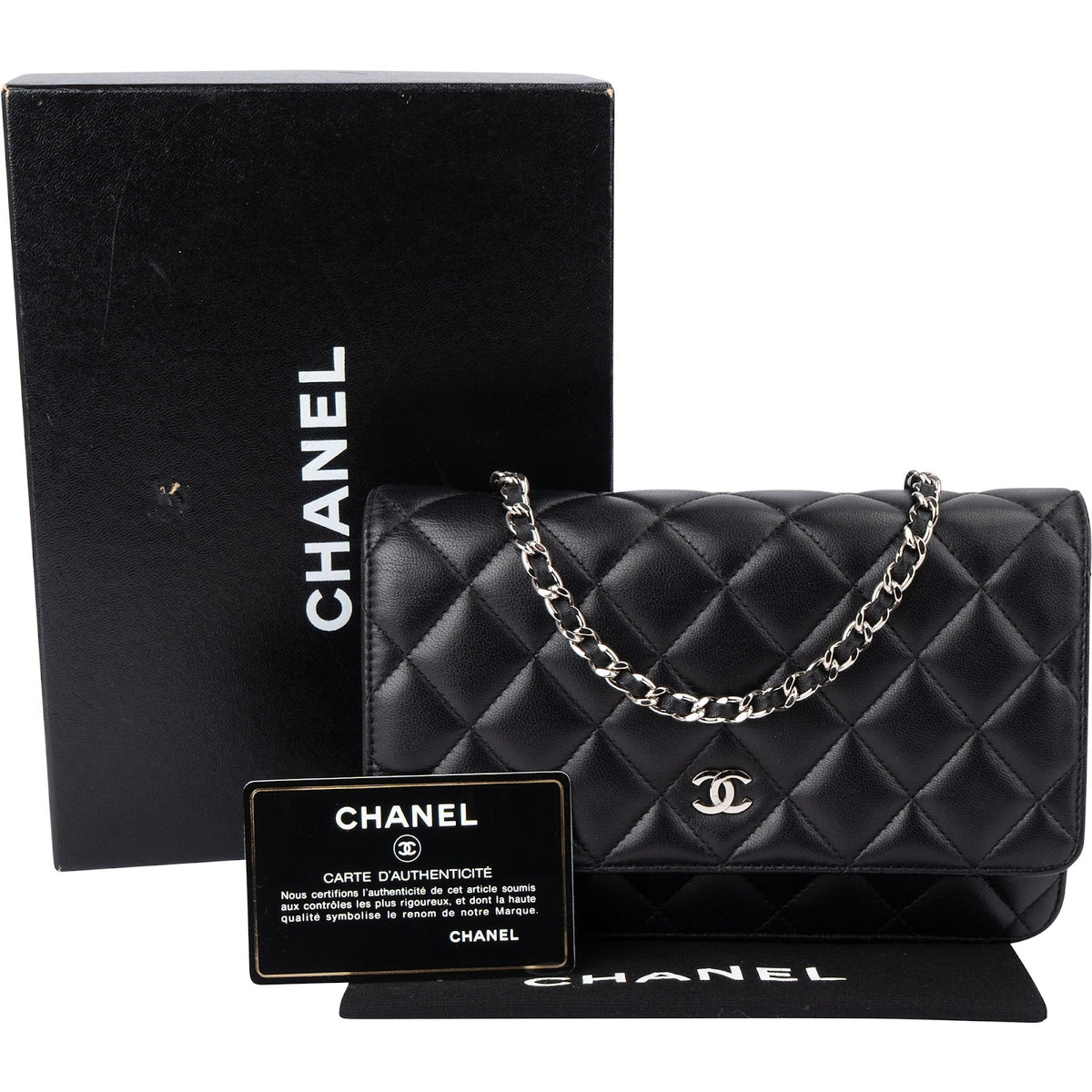 Chanel Wallet On Chain aus gestepptem Caviar-Leder – Ansicht 2