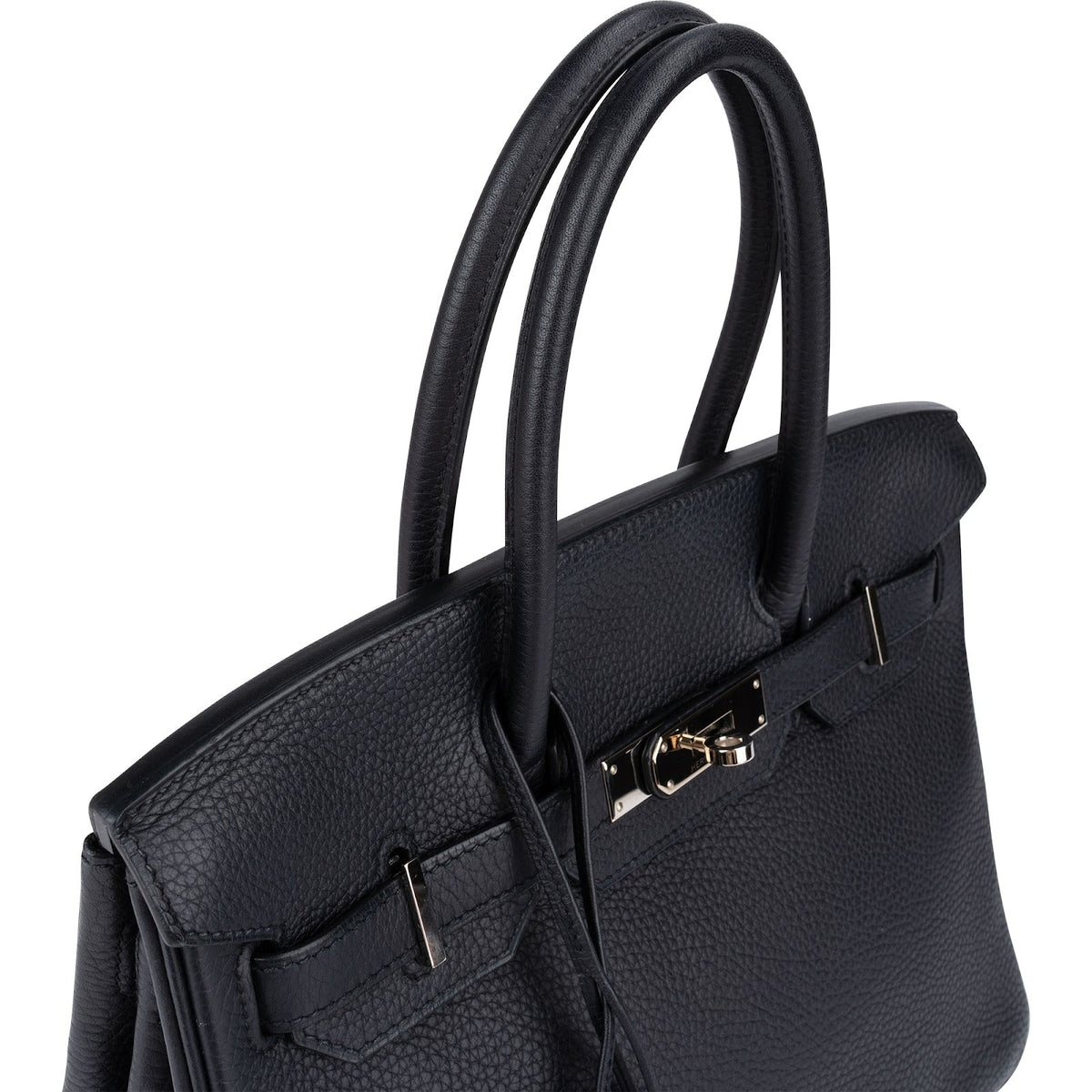 Hermès Blau Indigo Clemence Birkin 30 Handtasche, Bild 4 von 15