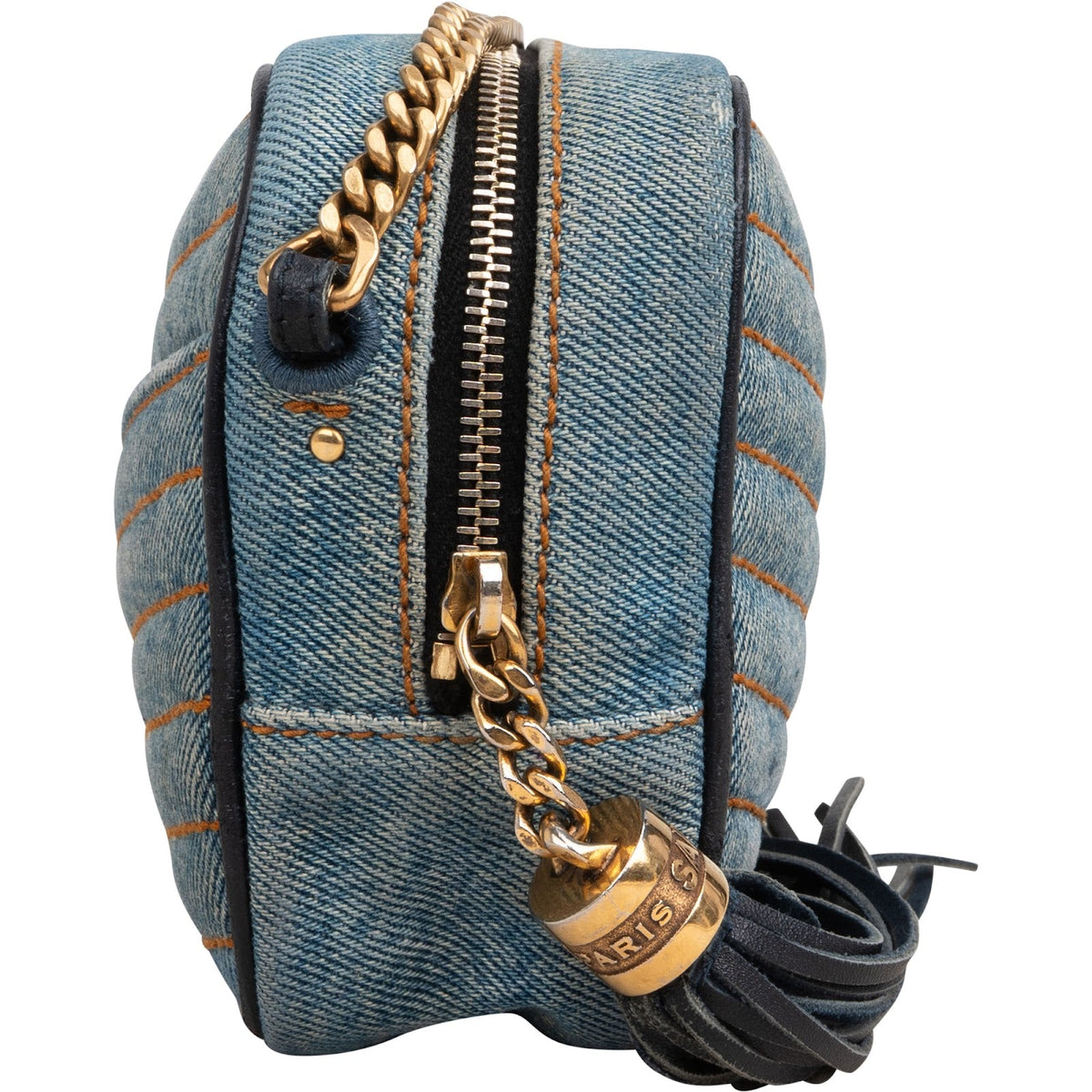 Saint Laurent Chevron Denim Lou Camera Umhängetasche, Bild 2 von 10
