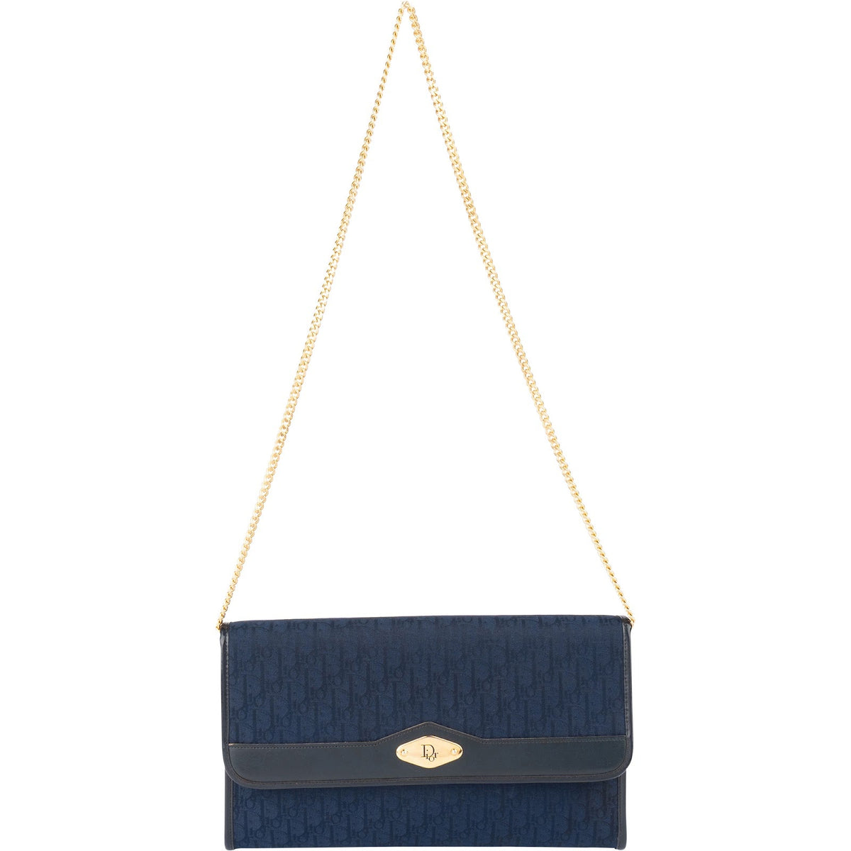 Bolso de hombro con solapa vintage de lona jacquard con monograma Oblique de Christian Dior