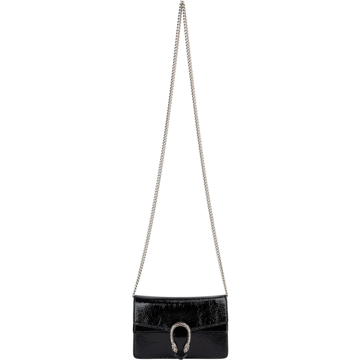 Gucci Dionysus Super Mini Crossbody Bag in Wrinkled Patent Leather